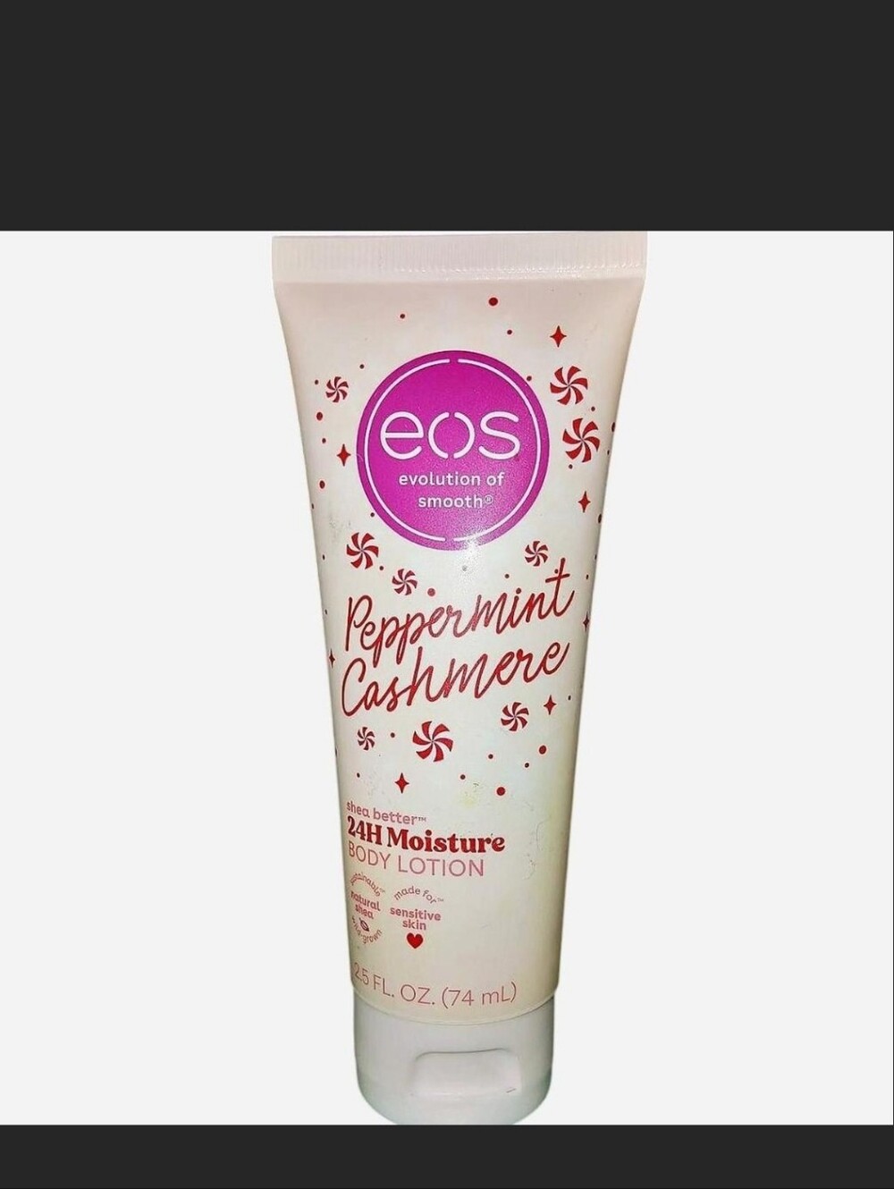 Sealed eos Peppermint Cashmere Body Lotion - White and Pink